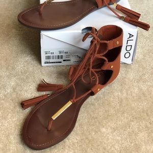 Aldo Dark Brown Gladiator Sandal